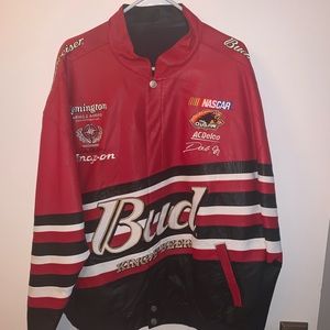 Dale Earnhardt Jr. NASCAR Budweiser Leather Jacket
